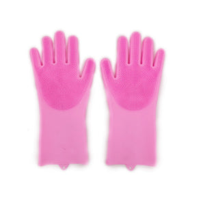 Silicone Dishwashing  Scrub Gloves