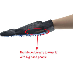 Pet deshedding brush glove