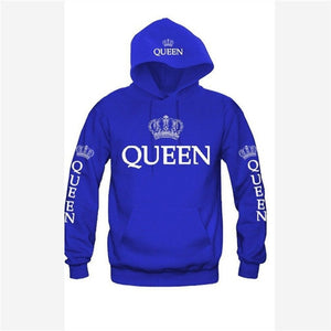 Blue King & Queen Hoodies