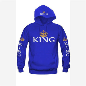 Blue King & Queen Hoodies