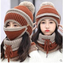 Load image into Gallery viewer, Beanie Hat with Scarf and Mask