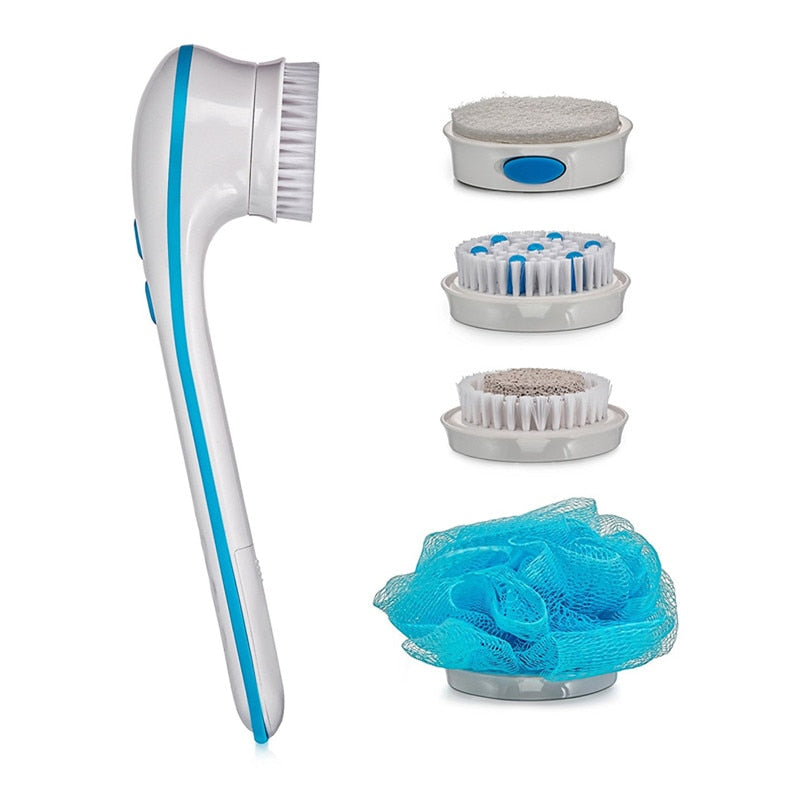 Deep Clean Electric Spin Spa Body Brush with 5 Attachments without battery